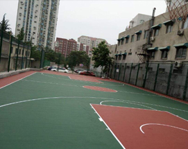 社區(qū)硅PU籃球場(chǎng)
