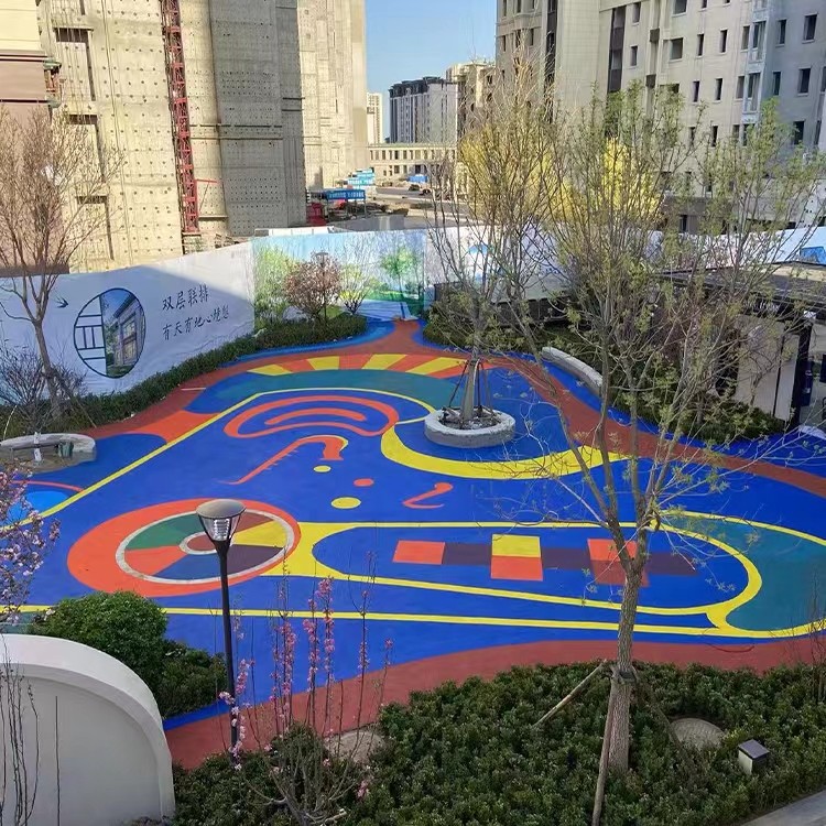 小區(qū)EPDM彩色圖案場(chǎng)景